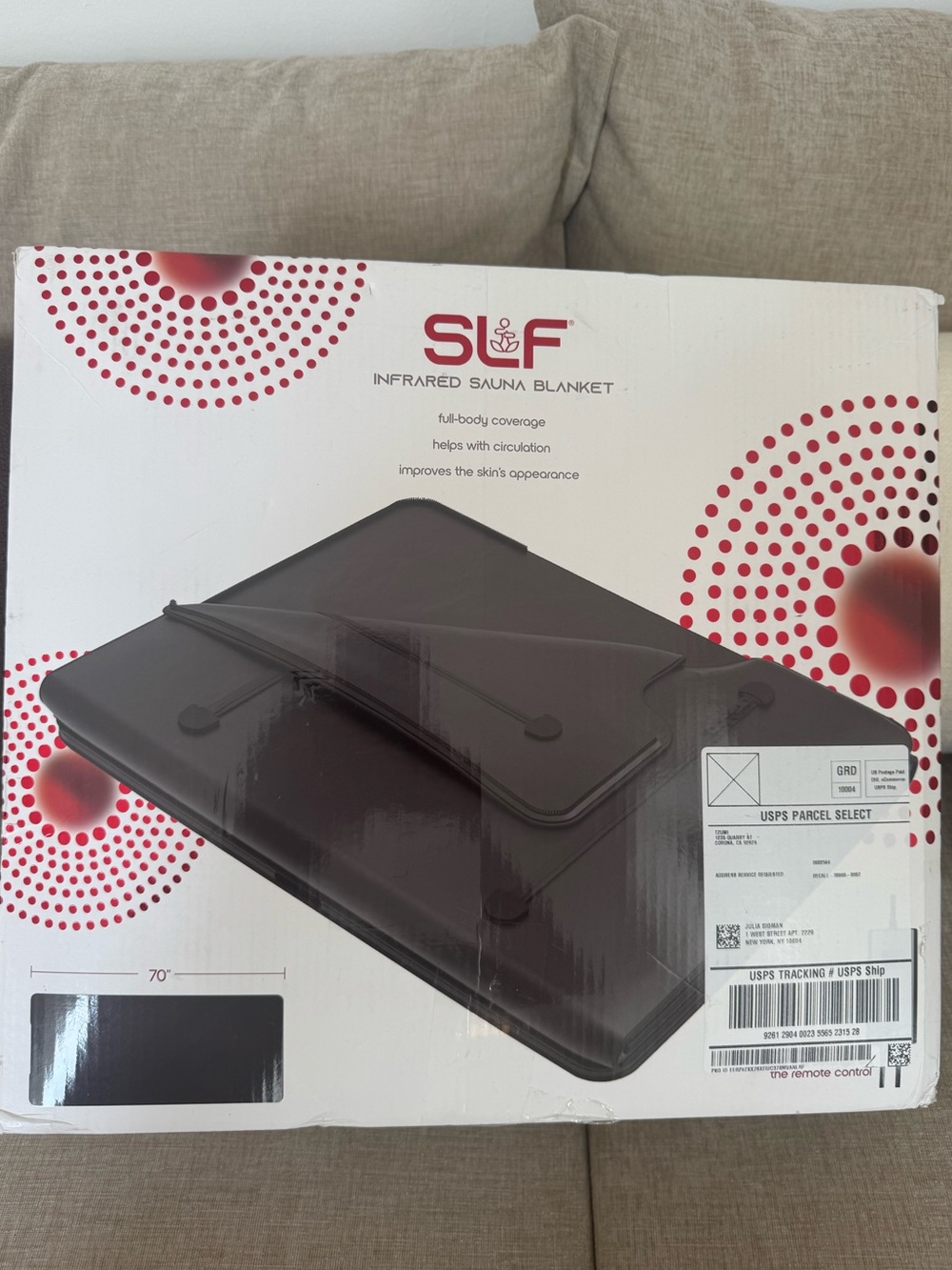 Black Infrared Sauna Blanket - Portable Home Wellness